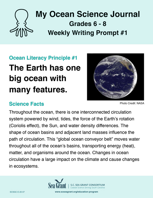 Ocean Science Journal for Grades 6-8