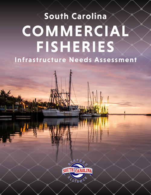 Cover of the publication showing shrimp boats at the docks at sunset.