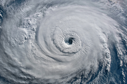 Hurricane Florence over the Atlantic.