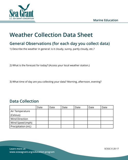 Weather Data Collection Sheet